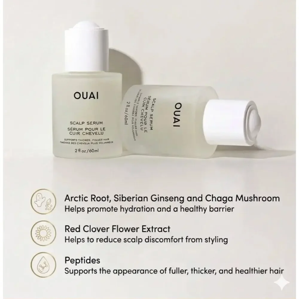 OUAI Healthy Hair Set Full Size Detox Shampoo & Scalp Serum Kit New in Box